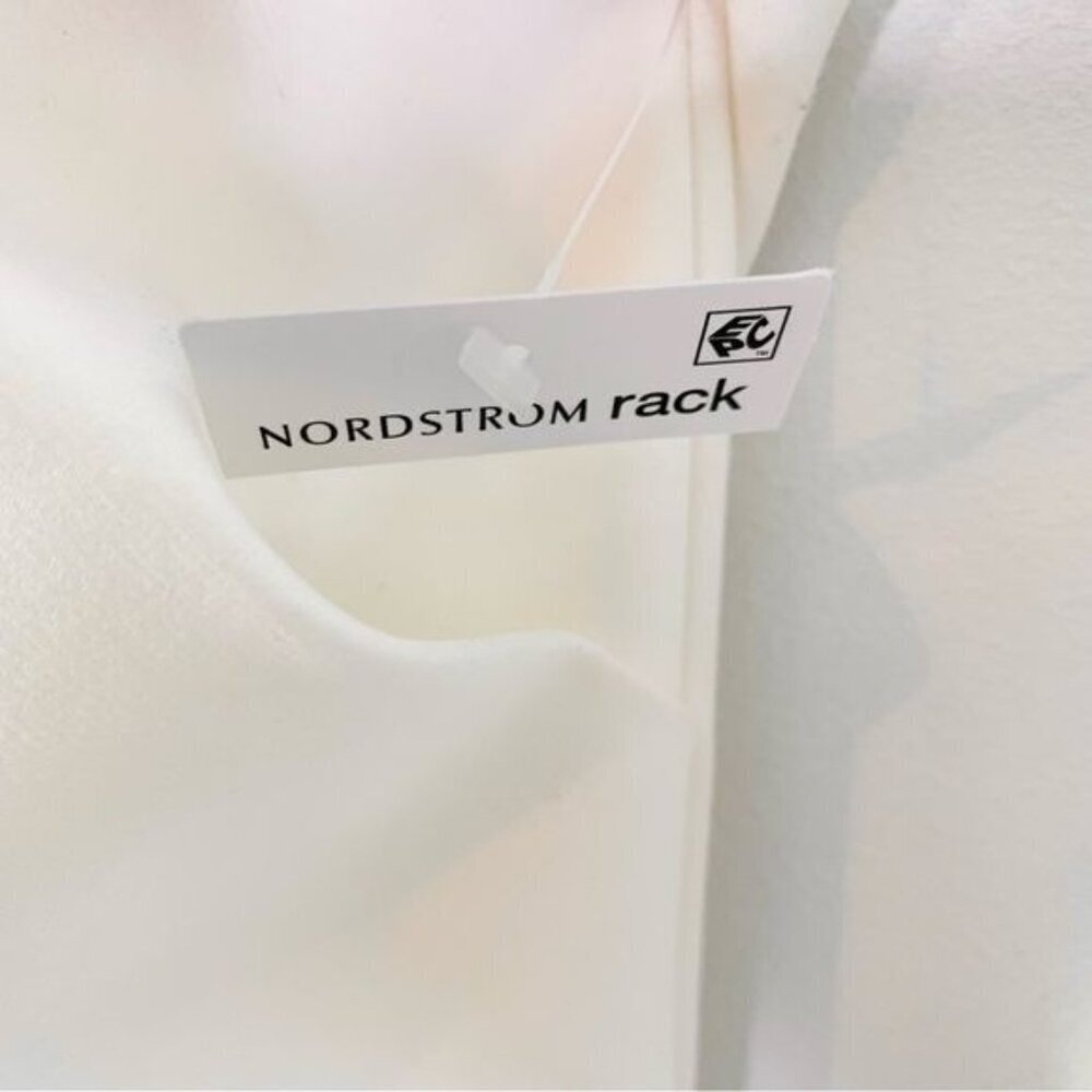 NWT Anne Barge J’Adore Ruffle Drape Dress Ivory White XS - Picture 10 of 10